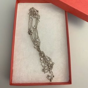 Jewelry - Long silver necklace with clear gemstones đź’Ž Jewelry - Long silver necklace with clear gemstones đź’Ž